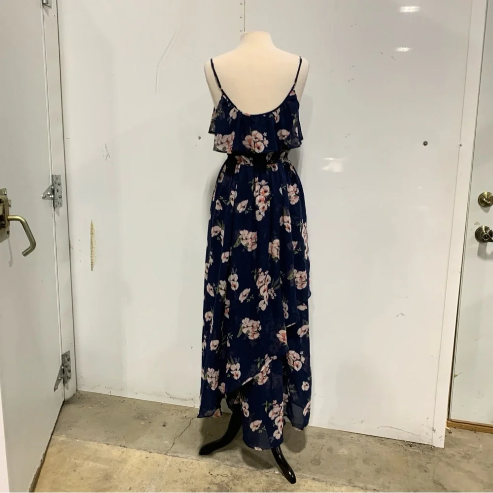 Abercrombie‎ & Fitch Maxi Dress Women’s Floral Navy Blue Dress Size M 2310